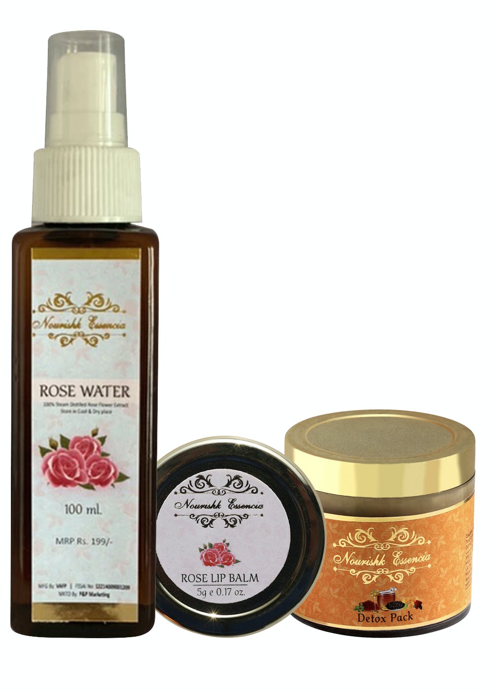 Get Detox Face Pack, Rose Water & Lip Balm Combo at ₹ 1298 LBB Shop