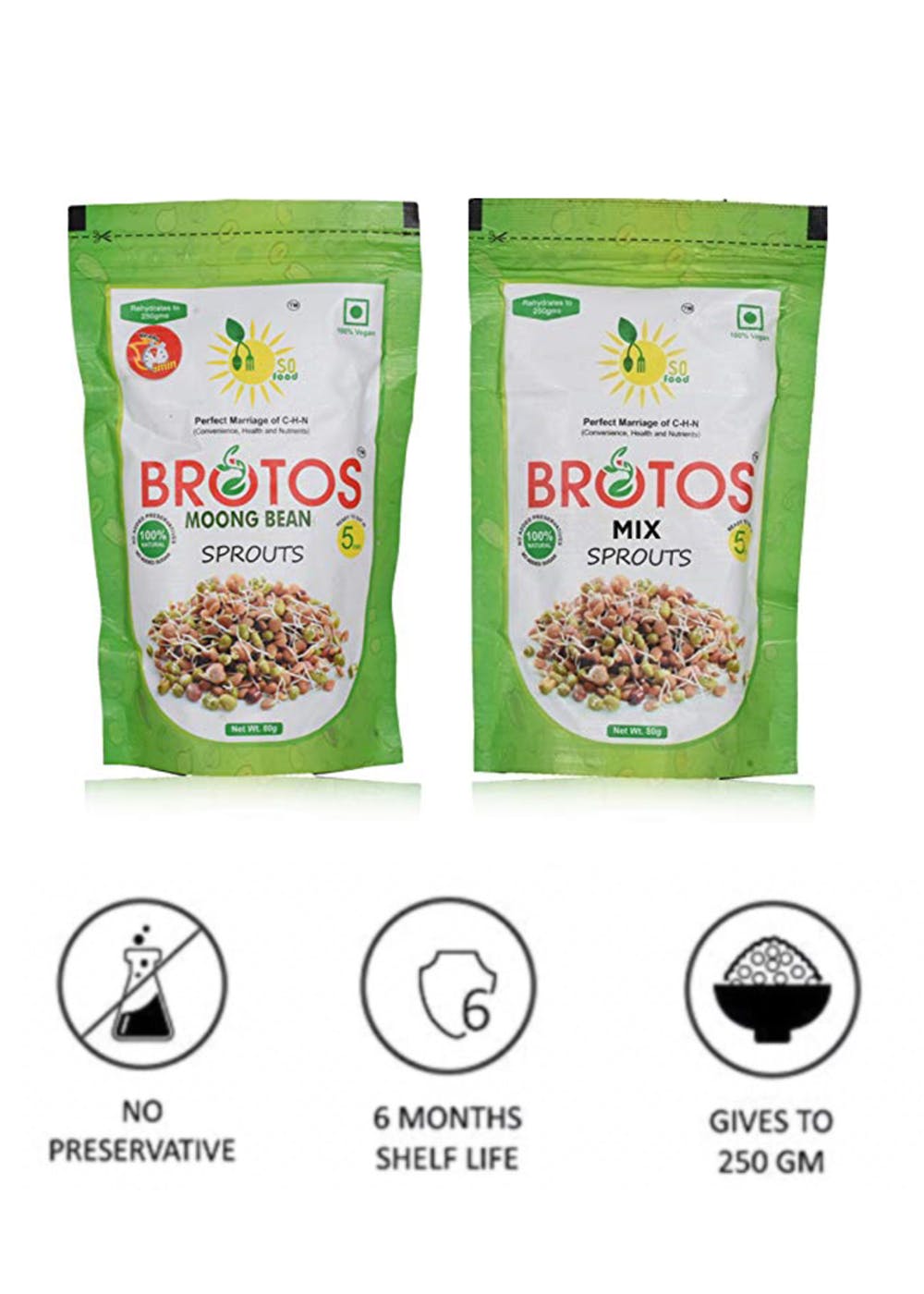 Instant Sprouts: Moong & Mix - Pack of 2