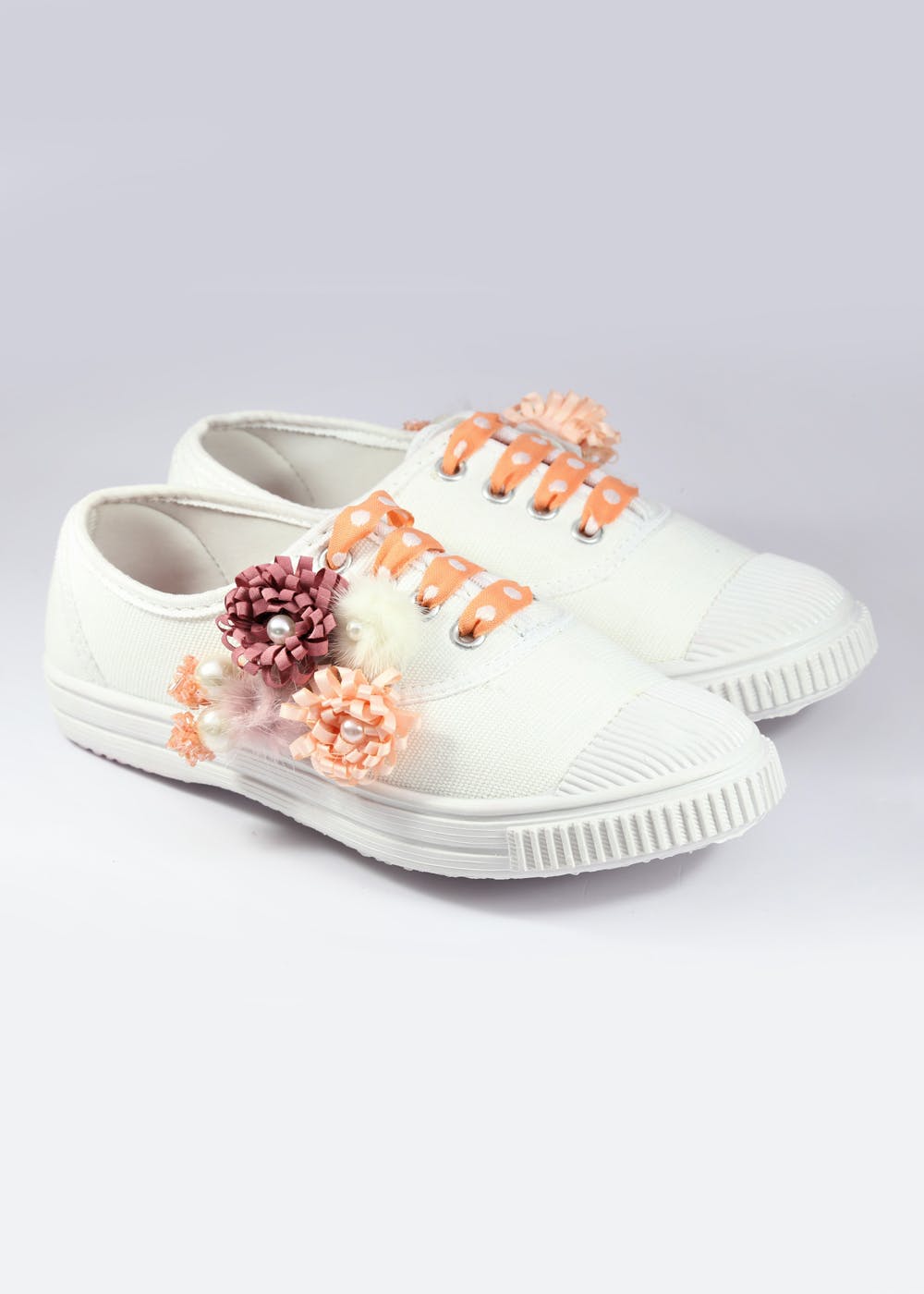embellished white sneakers