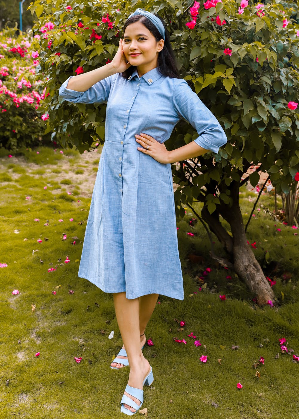 button collar dress