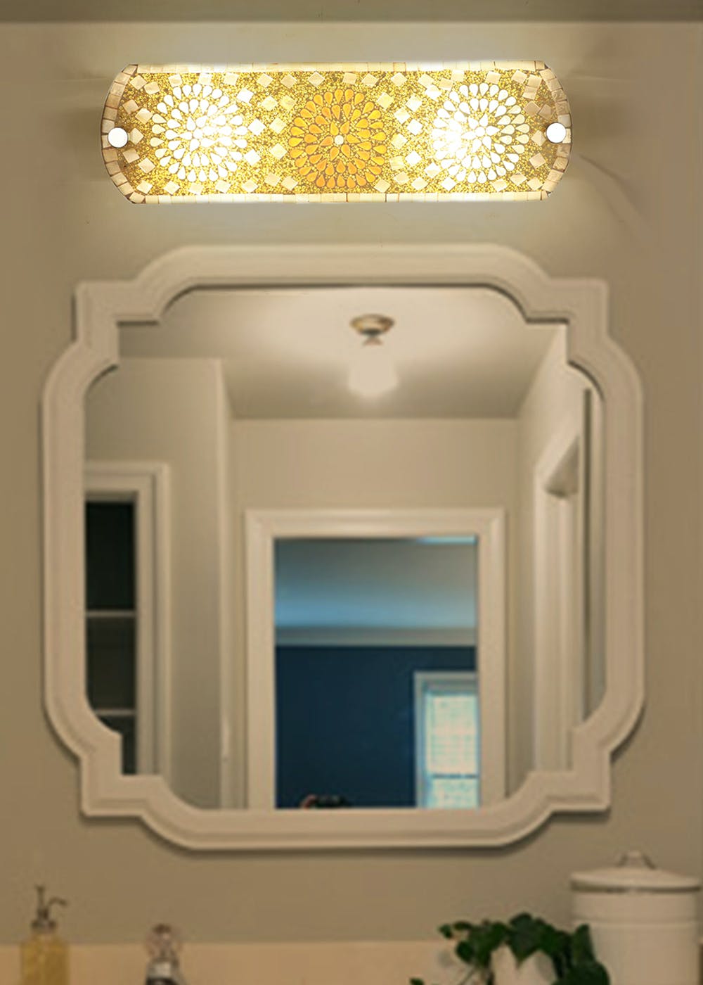 Golden Designer Mirror Light
