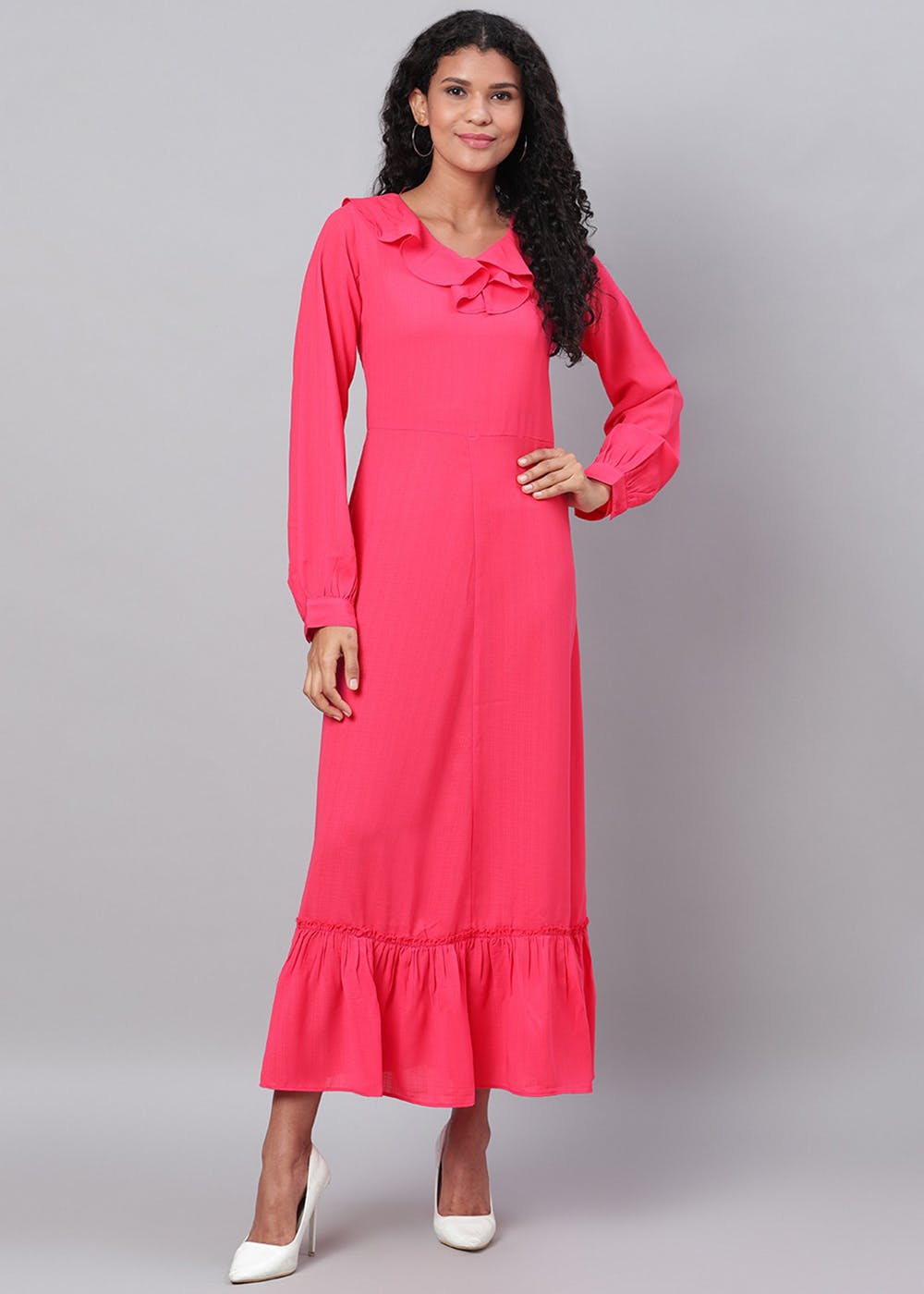 Hot Pink Maxi Dress - Column Maxi Dress - Sleeveless Maxi Dress - Lulus