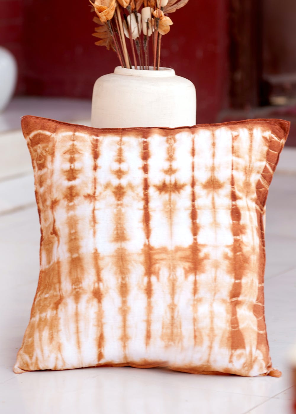 Get Tie And Dye Brown Colored Cushion Cover (Pack Of 2) (20" x 20") at ₹ 900 LBB Shop