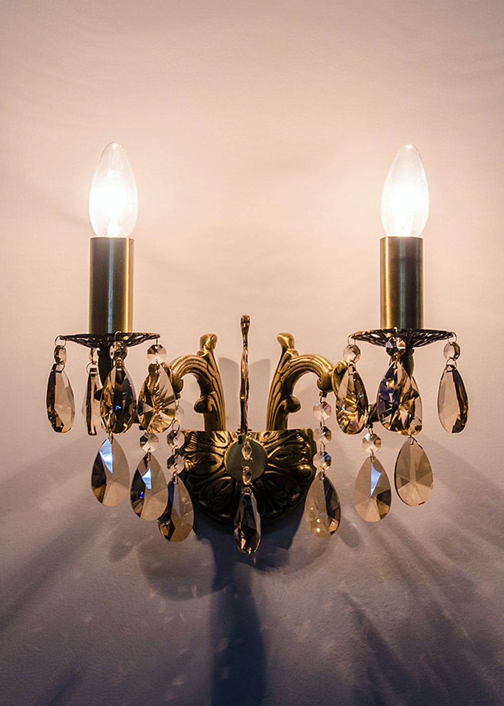 Get Candle Lamp Honey Crystal Double Sconce at ₹ 11858 LBB Shop