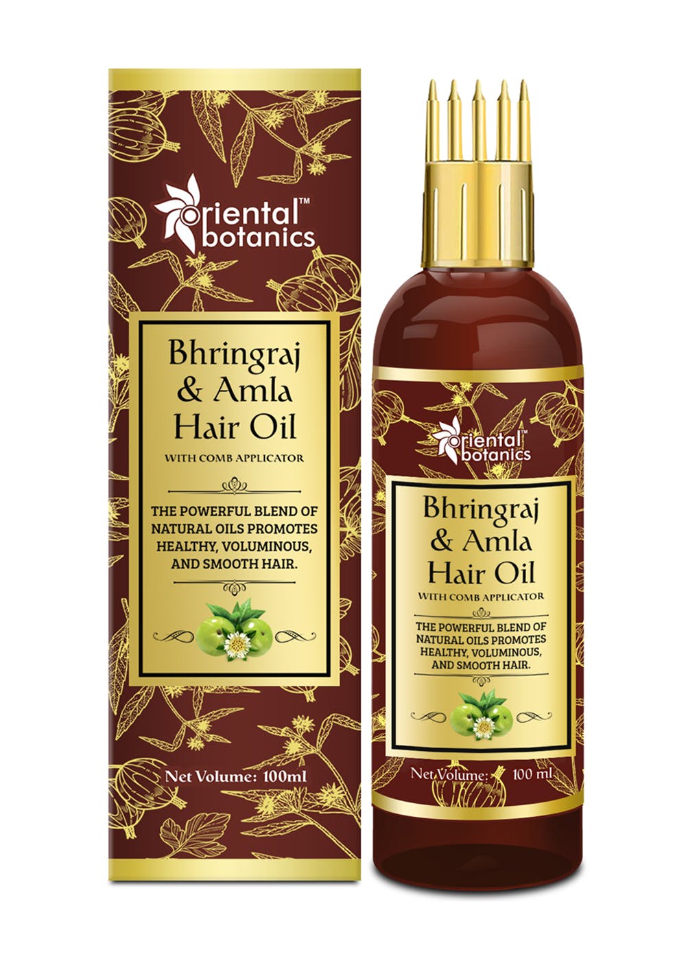 Get Bhringraj & Amla Hair Oil With Comb Applicator at ₹ 399 | LBB Shop