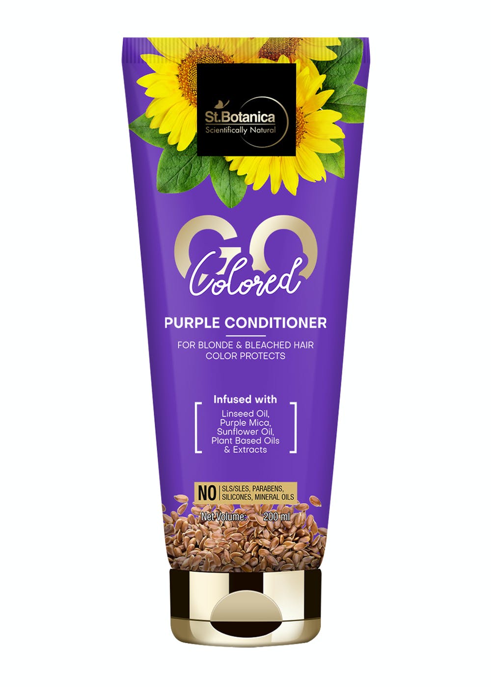 Get GO Colored Purple Hair Conditioner With Linseed, Purple Mica
