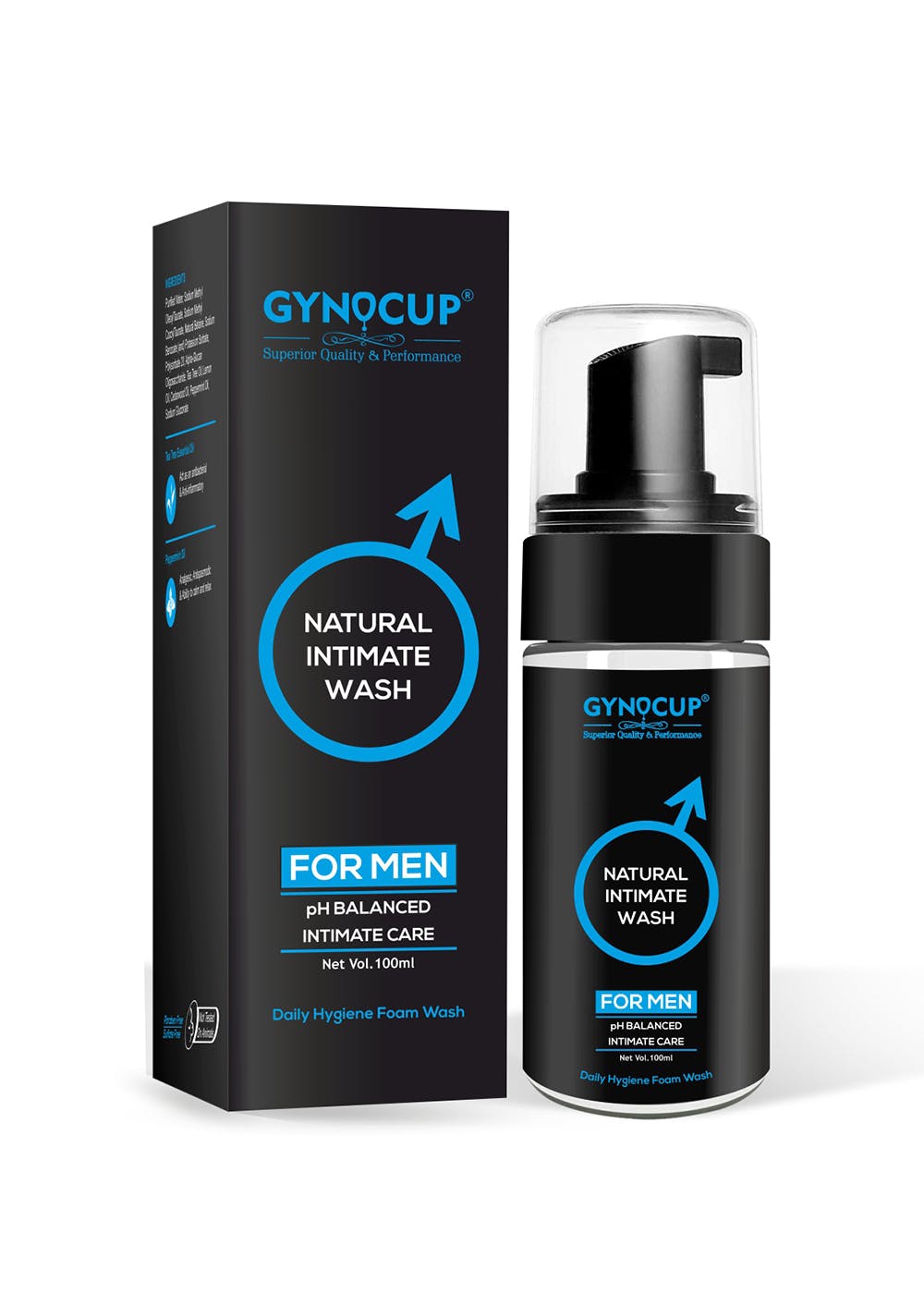 Intimate Wash for Men, Enriched with Tea Tree Oil & Aloe Vera Extract, pH Balanced , Prevents Odour & Infections- 100ml