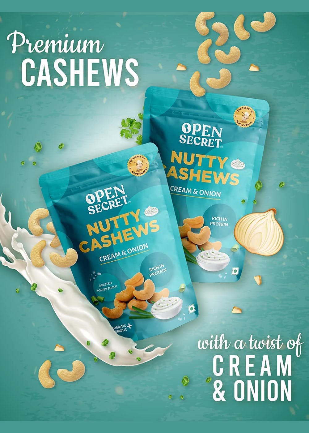 Get Nutty Cashew Cream and Onion Flavor 135 gm Pack of 2 at ₹ 553