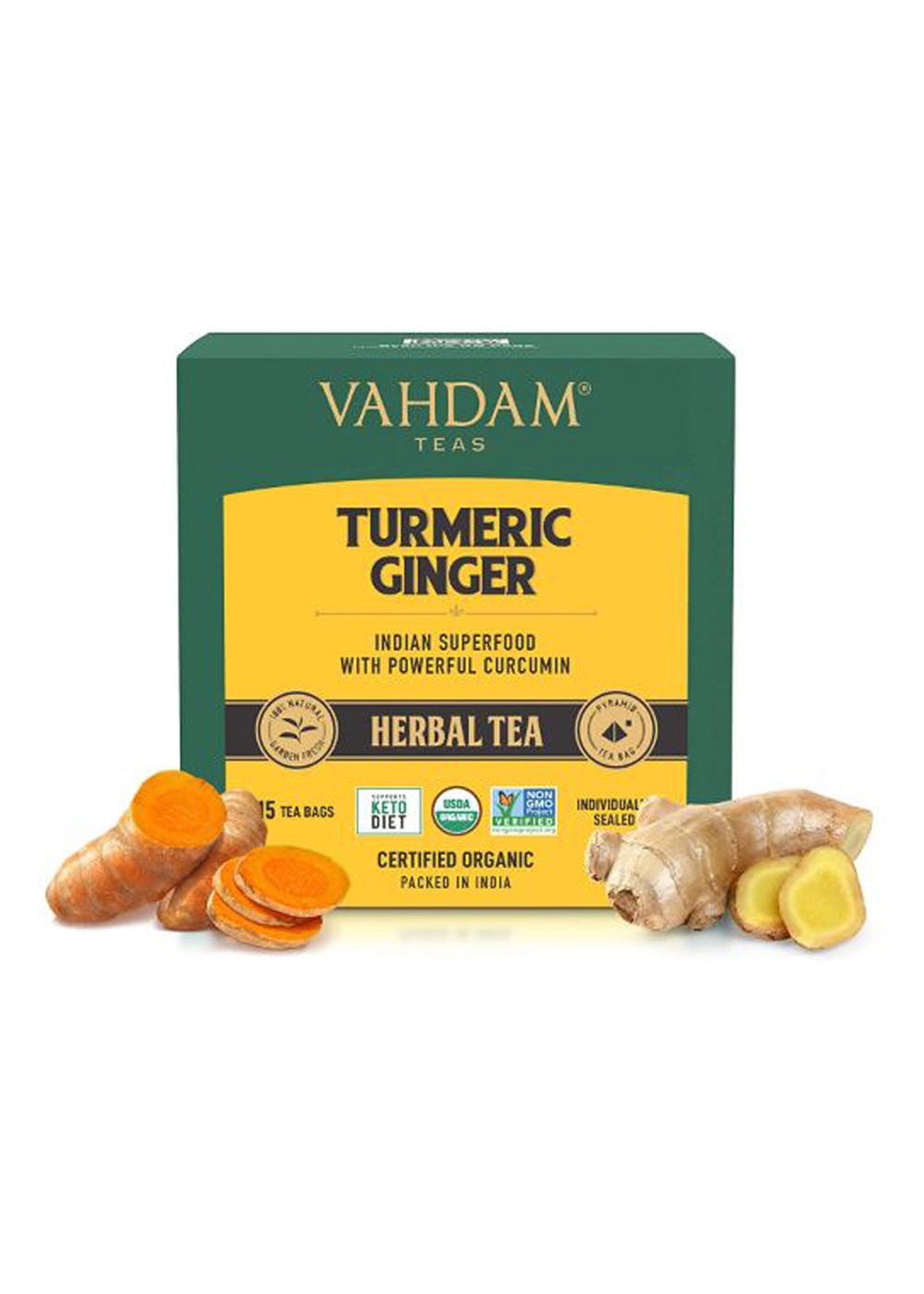 Buy Turmeric Ginger Herbal Tea Tisane Online  Best Prices in India   VAHDAM India
