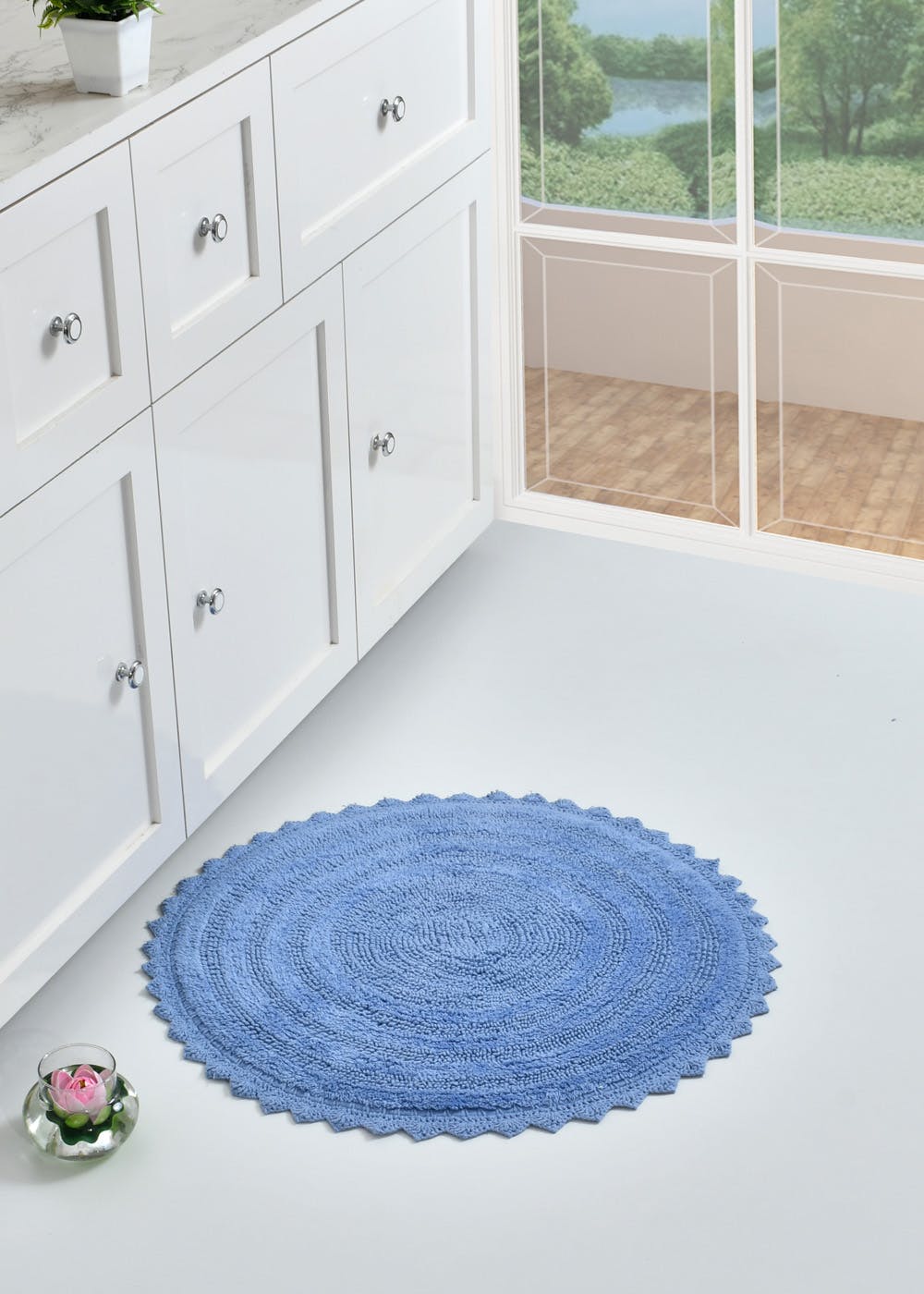 Get 100% Cotton Reversible Bloom Round Bathmat/Doormat at ₹ 699 | LBB Shop