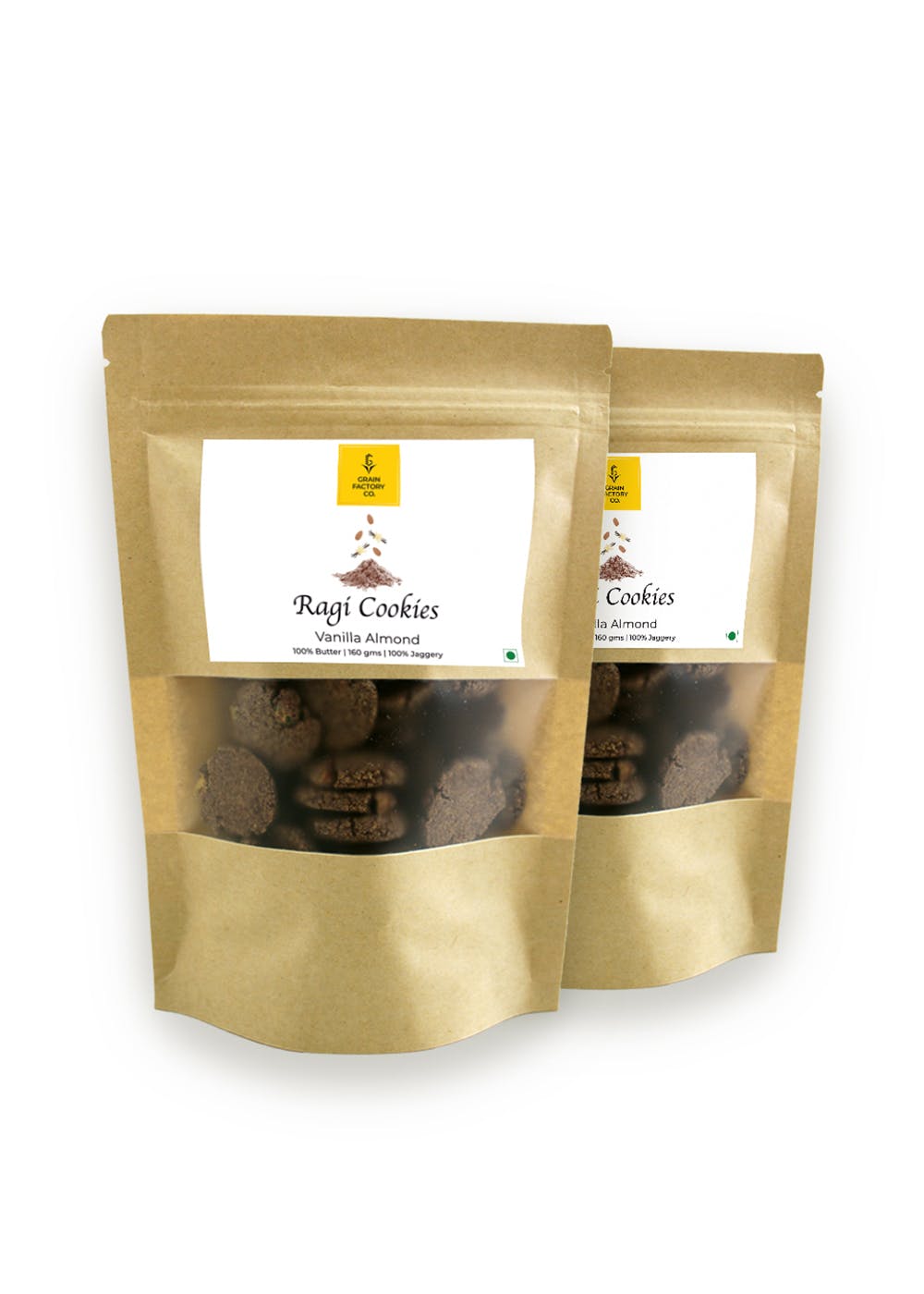 Ragi Cookies - Vanilla Almond - Pack of 2 (160gm Each)