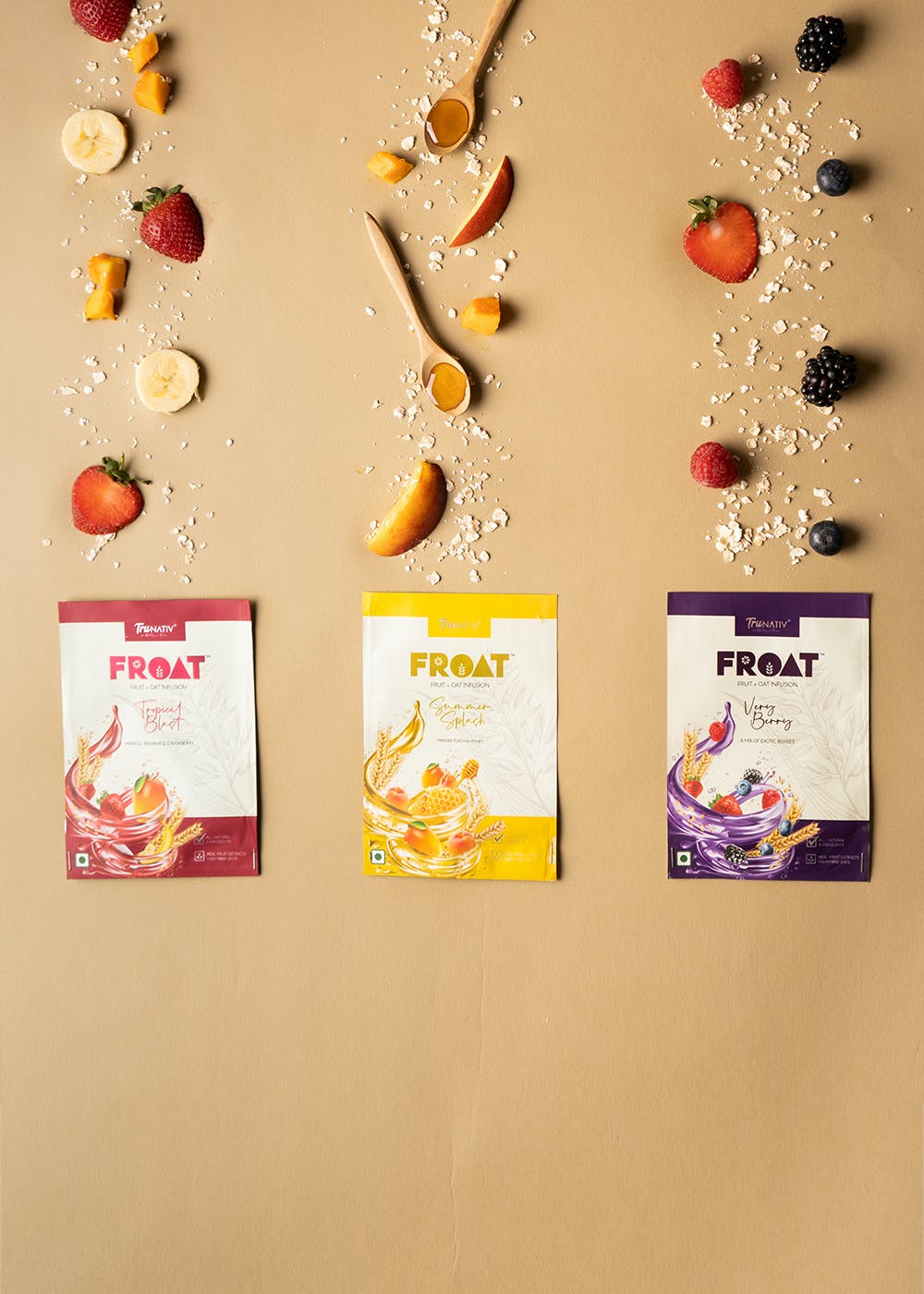 Fruit & Oat Drink Mix Assorted Pack - Summer Splash, Very Berry & Tropical Blast - 120gm