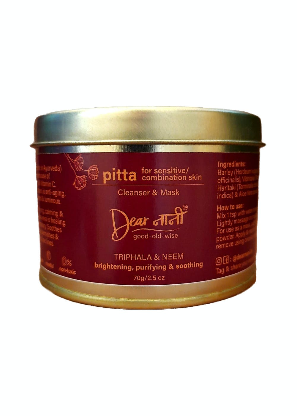 Get Purifying Ayurvedic Face Cleanser & Mask for Sensitive Skin at