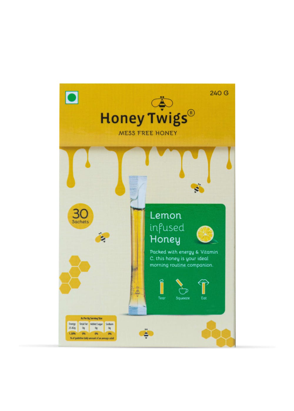 Lemon Infused Honey (30 Single Serve Sachets)