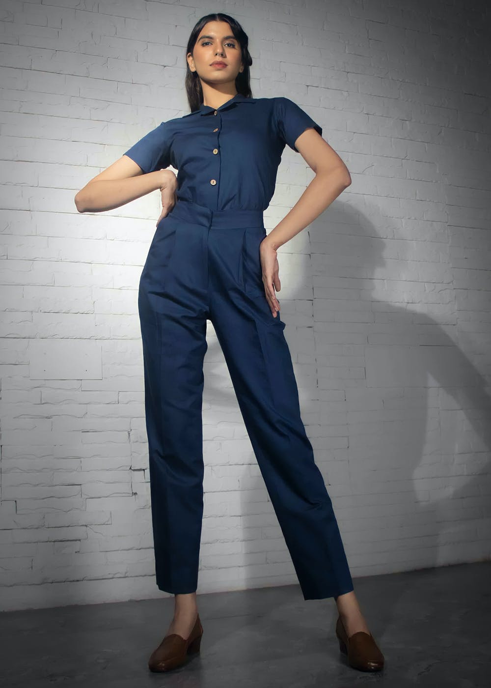 Navy Solid Trouser