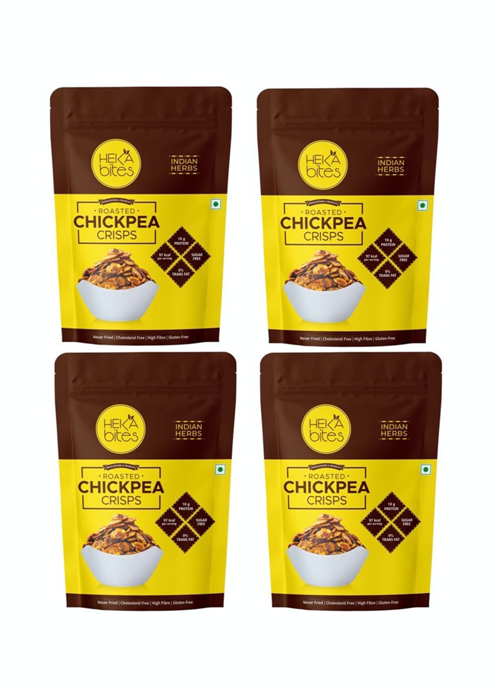 Get Roasted Chickpea Crisps Pack of 4 (100gm Each) at ₹ 168 LBB Shop