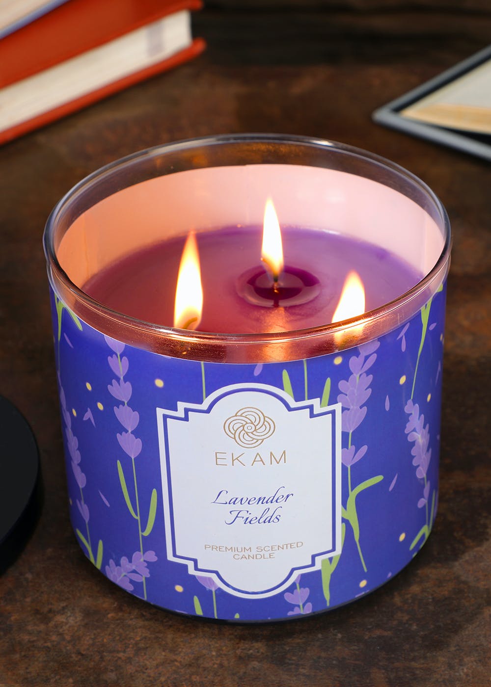 Get Lavender Scented 3Wick Jar Candle at ₹ 700 LBB Shop