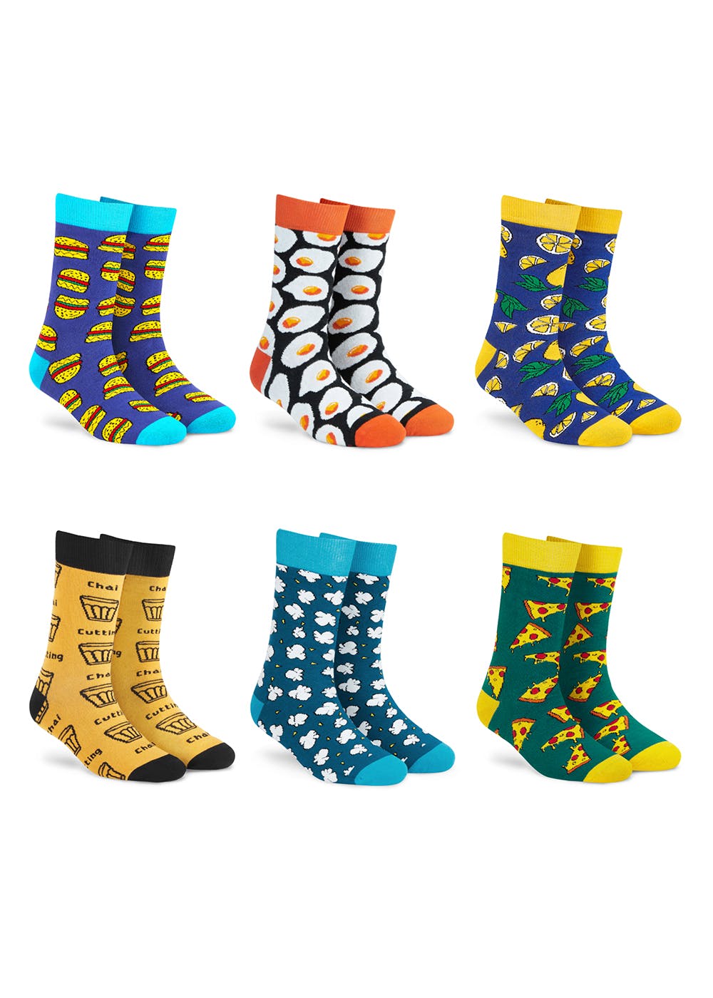 Get Set of 6 Quirky Woven Crew Socks at ₹ 849 | LBB Shop
