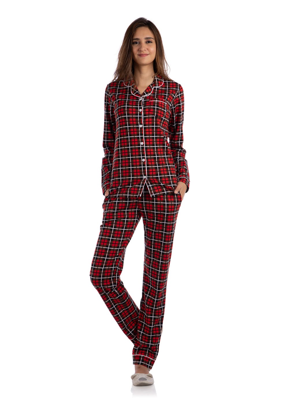 Get Scottish Checkered Red Nightsuit Set at ₹ 1499 | LBB Shop