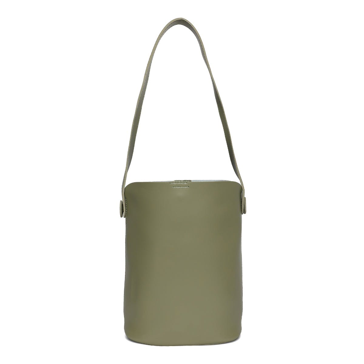 Vegan Leather Bucket Tote with Pouch 