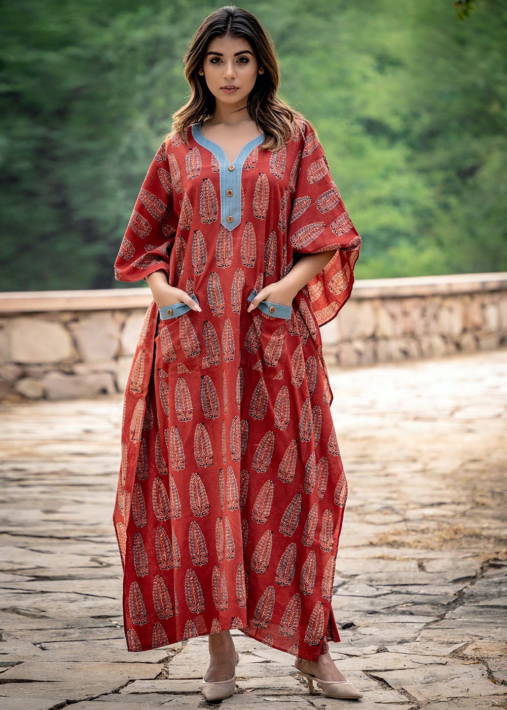 long kaftan dress pattern