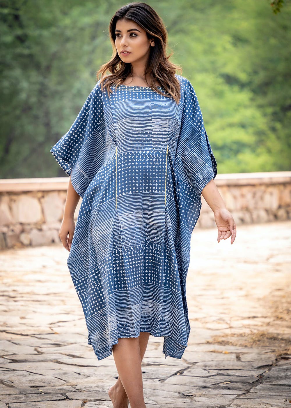 cotton kaftan gown