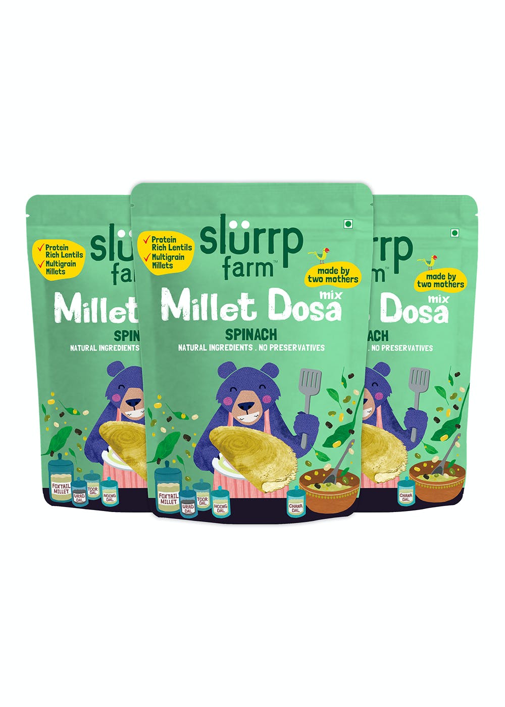 Spinach Millet Dosa Mix Combo - Pack of 3