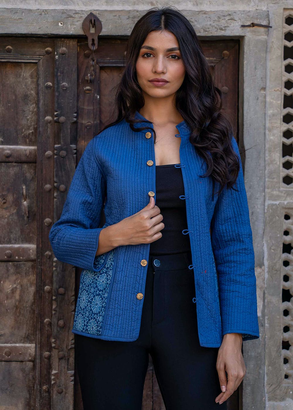 Buy Brown Cotton Women's Jaipuri Reversible Quilted Jackets – Fabric Bazaar