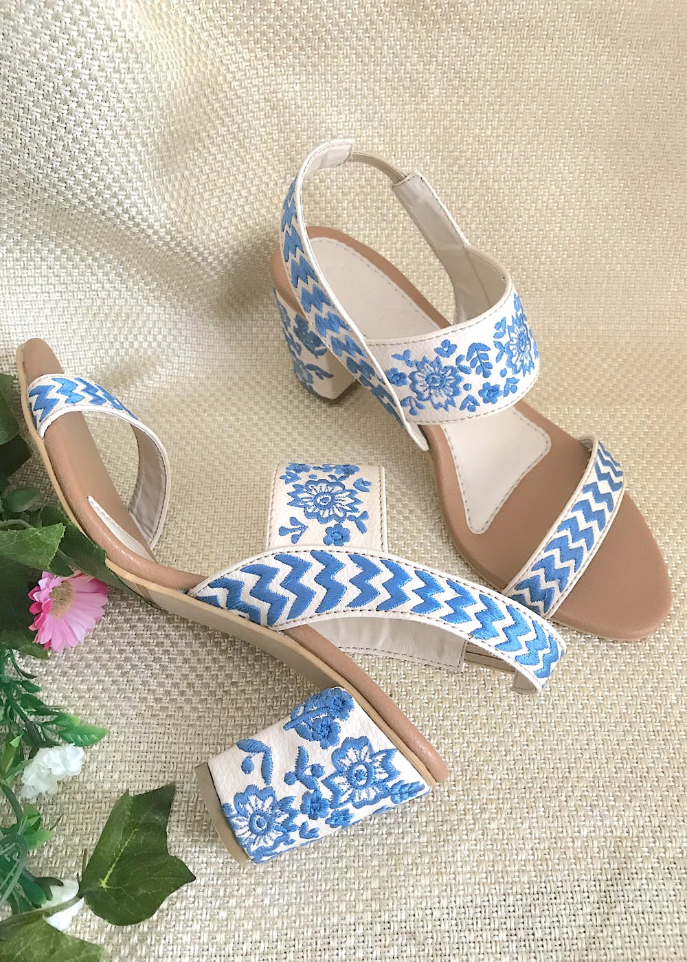Navy Blue Satin Girls Block Heel Sandals with Floral Rhinestones | Flower  girl shoes, Block heels sandal, Heels