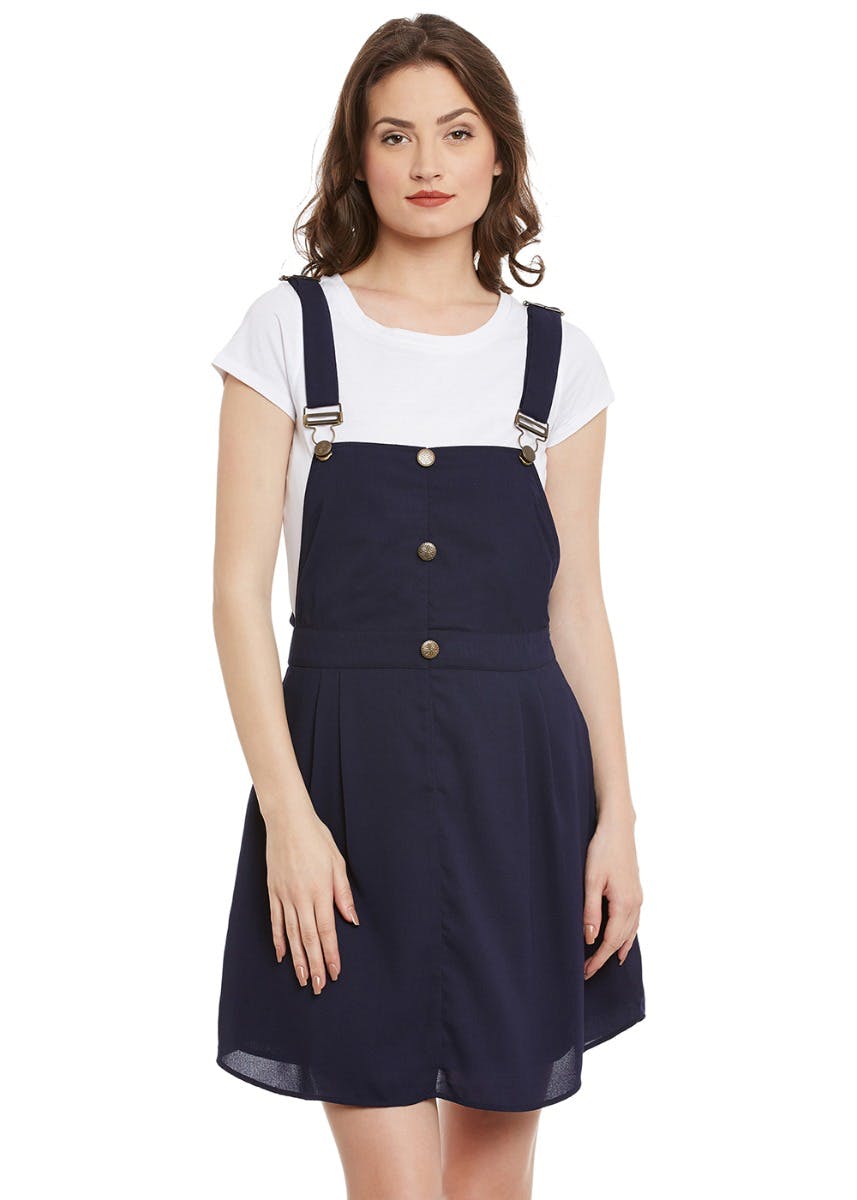 navy blue pinafore