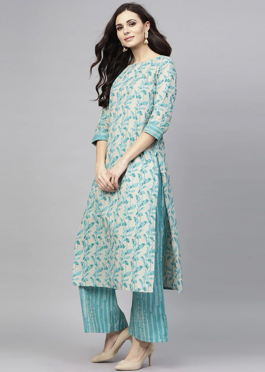 Details more than 92 kurti with palazzo set myntra super hot