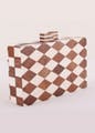 Brown,Table,Peach,Beige,Square,Pattern,Coin purse,Furniture,Handbag