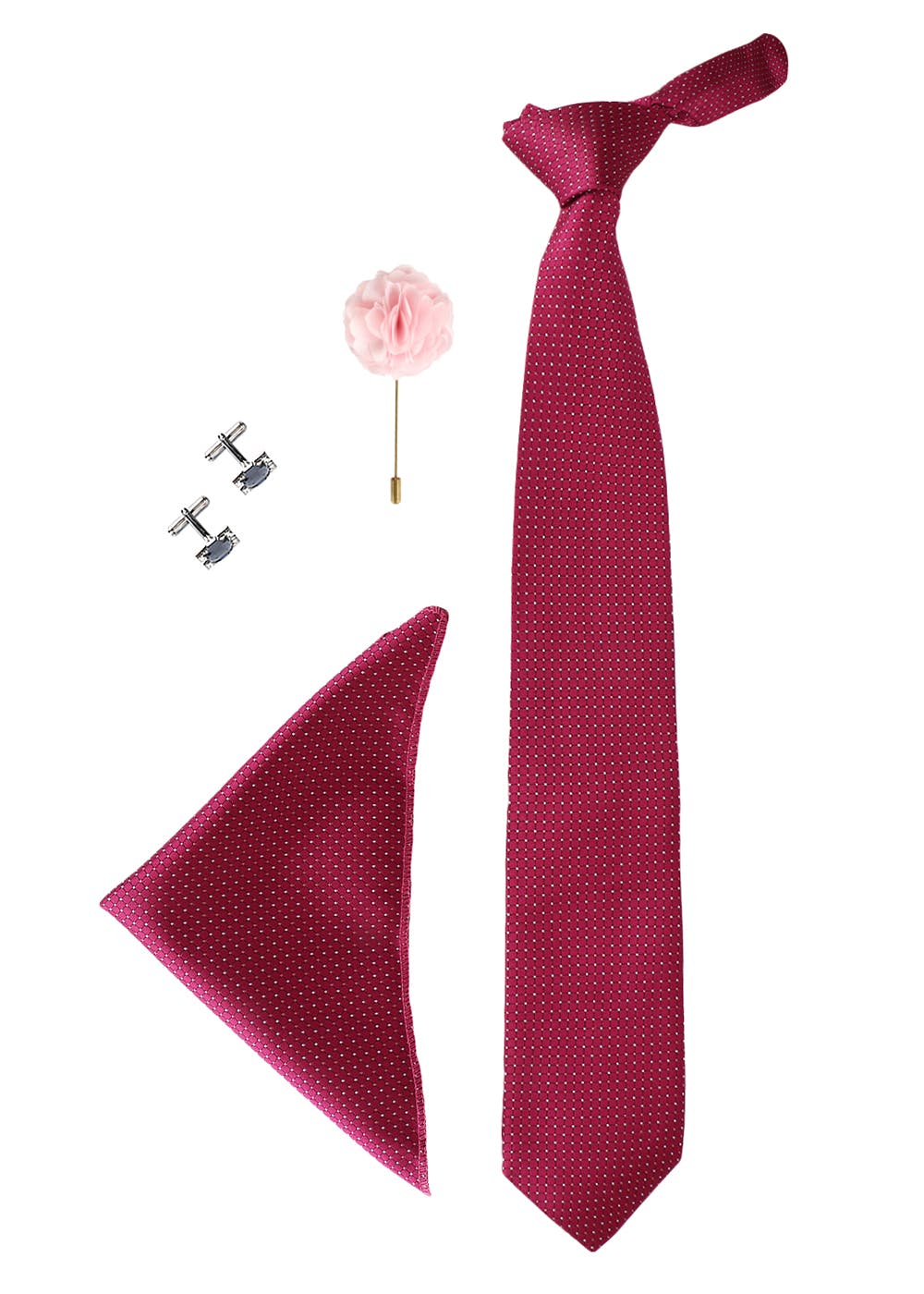 Dubulle Bow Tie and Lapel pin Set with Pocket Square Cufflinks 