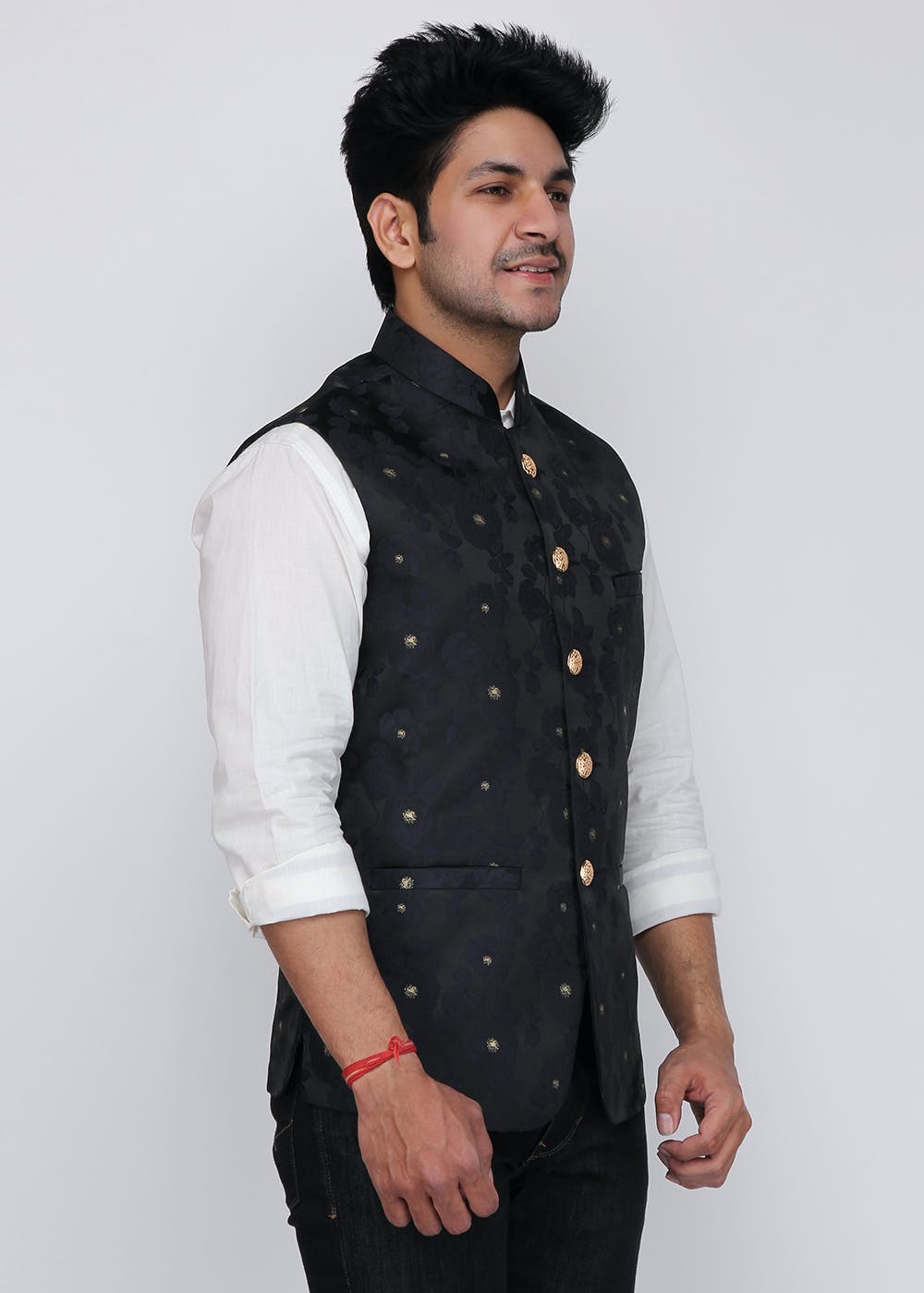 side button nehru jacket