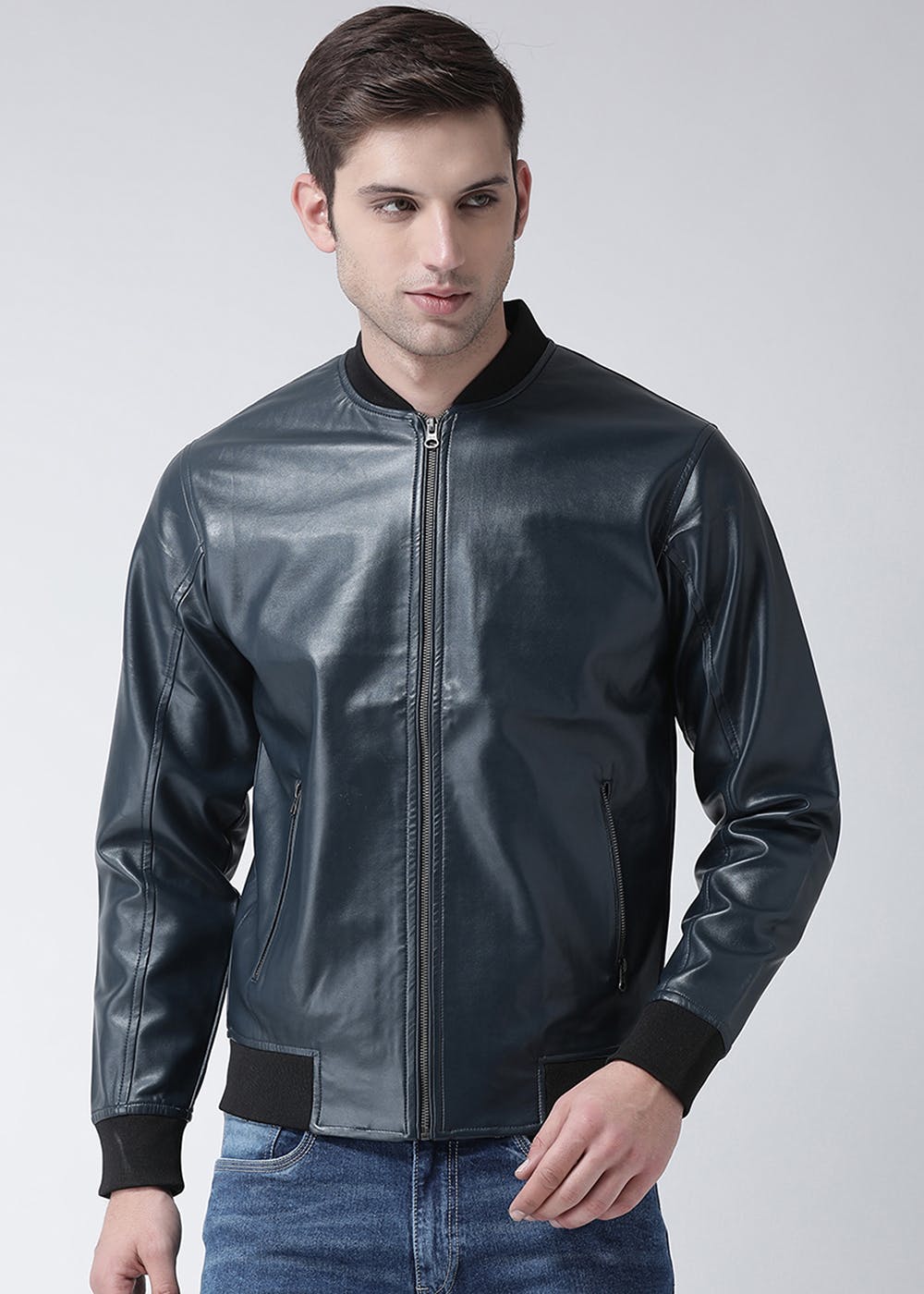Get Solid Glossy Textured Jacket at ₹ 1824 LBB Shop