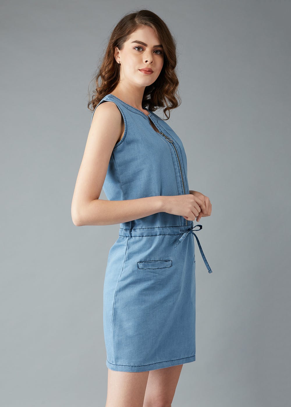 Cozami Casual Sleeveless Dark Blue Denim Dress For Women in  Aurangabad-Maharashtra at best price by A V Collection - Justdial