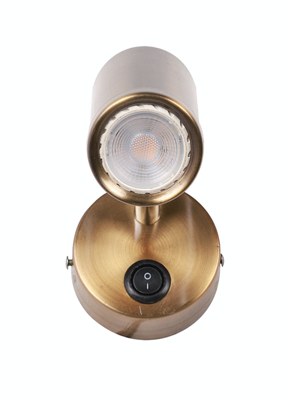 Cylindrical Antique Brass Colored Spot Light