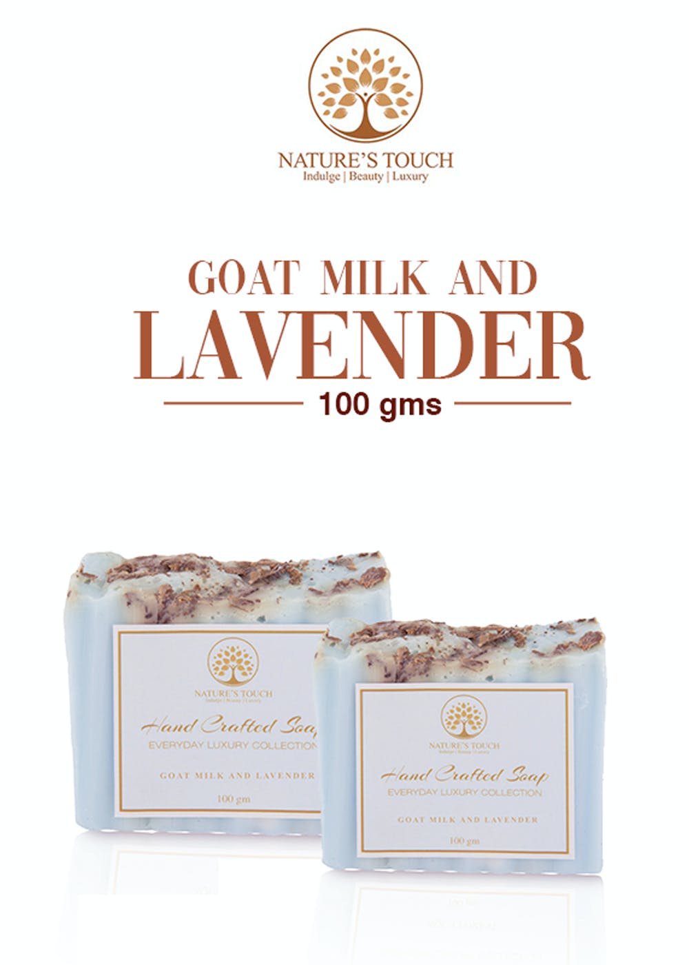 Lavender Leaf & Goat Milk Handmade Soap - Pack of 2 (200 Grams)