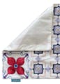 Rectangle,Triangle,Creative arts,Font,Pattern,Linens,Wood,Circle,Fashion accessory,Electric blue