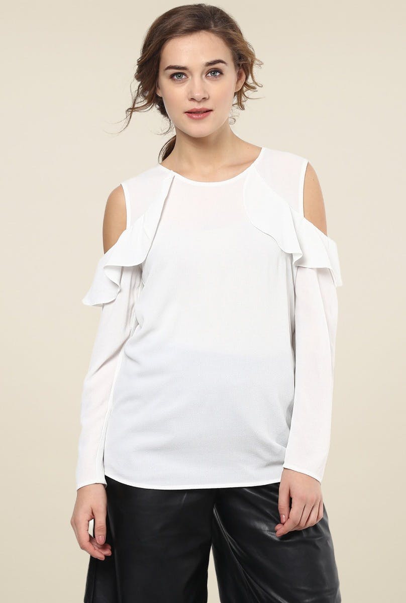 ruffle arm top