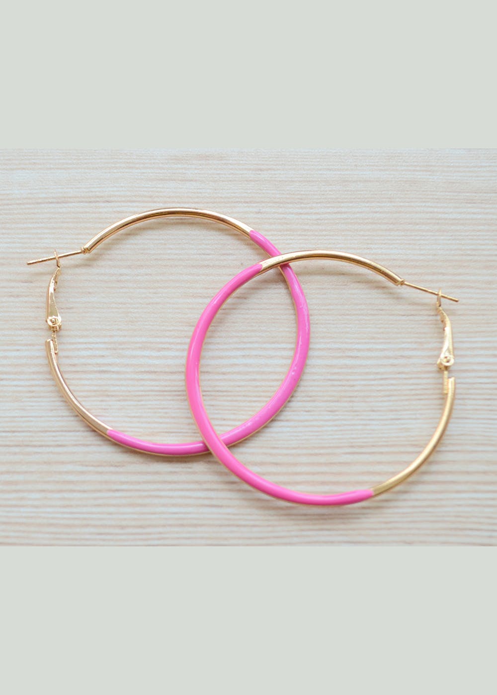 Shop Pink Eleonora Gold Plated Hoop Earrings by RUHHETTE at House of  Designers  HOUSE OF DESIGNERS