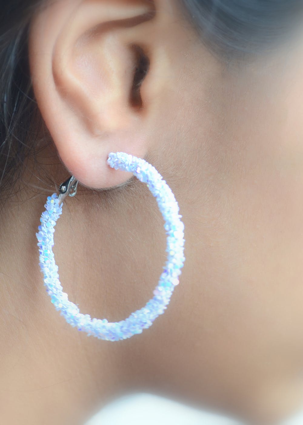 Buy la Brillery Glitter Circle Hoop Earrings for Women  Big Circle Sparkle  Earrings  Big Hoop Dangle Earrings Circle Jewelry for Women Girls at  Amazonin
