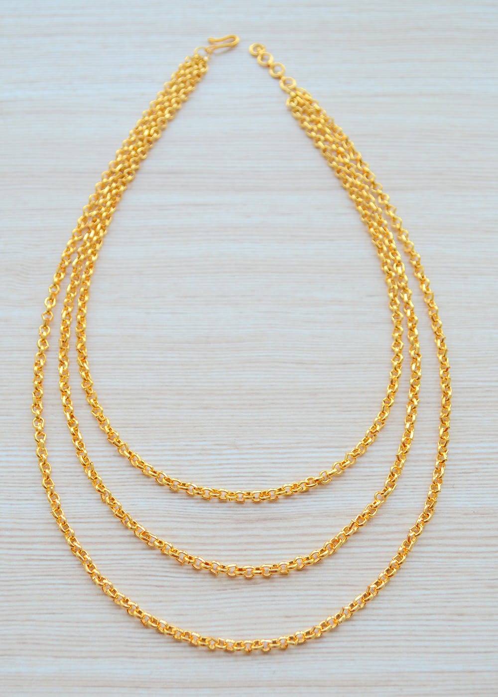 Dual Layer Coloured Bead Gold Chain