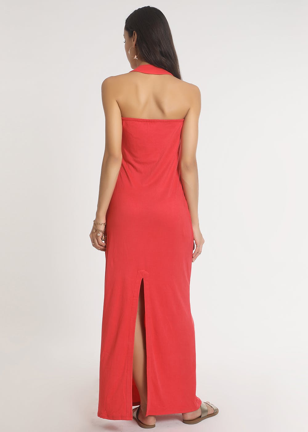 Own the Night Red Strapless Maxi Dress