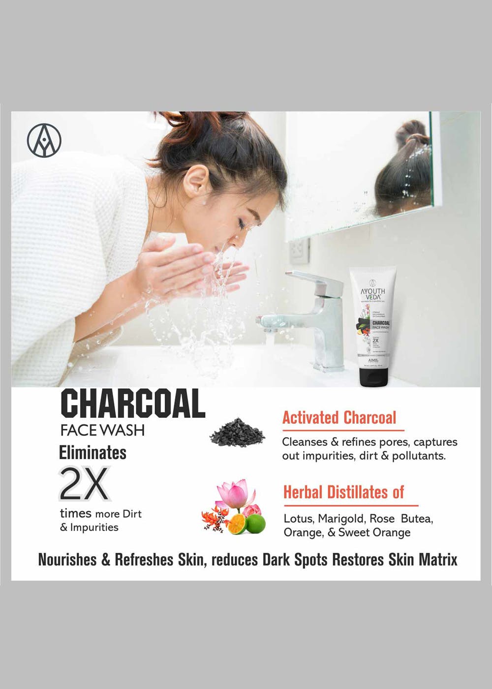 ayouthveda charcoal face wash