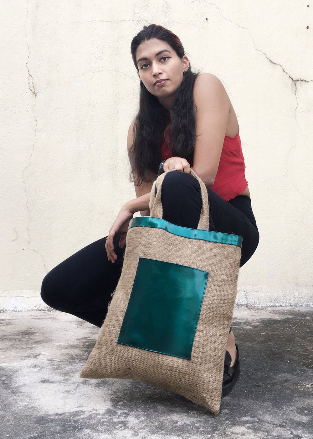 Get Bottle Green Jute Bag With Pocket at ₹ 950 LBB Shop