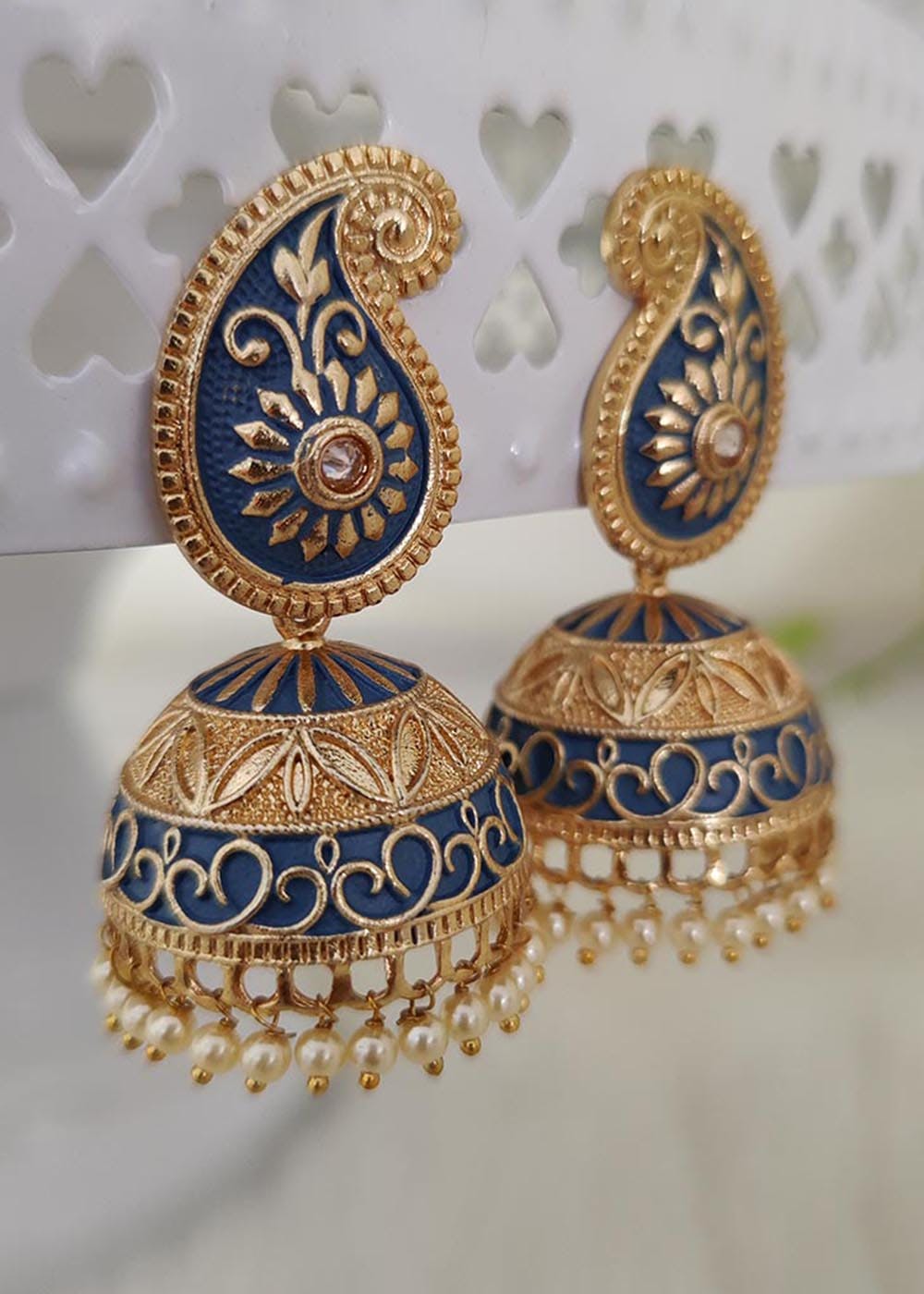 Gold Jhumka Earrings for Women  Indian Drop Jhumka Earrings Online