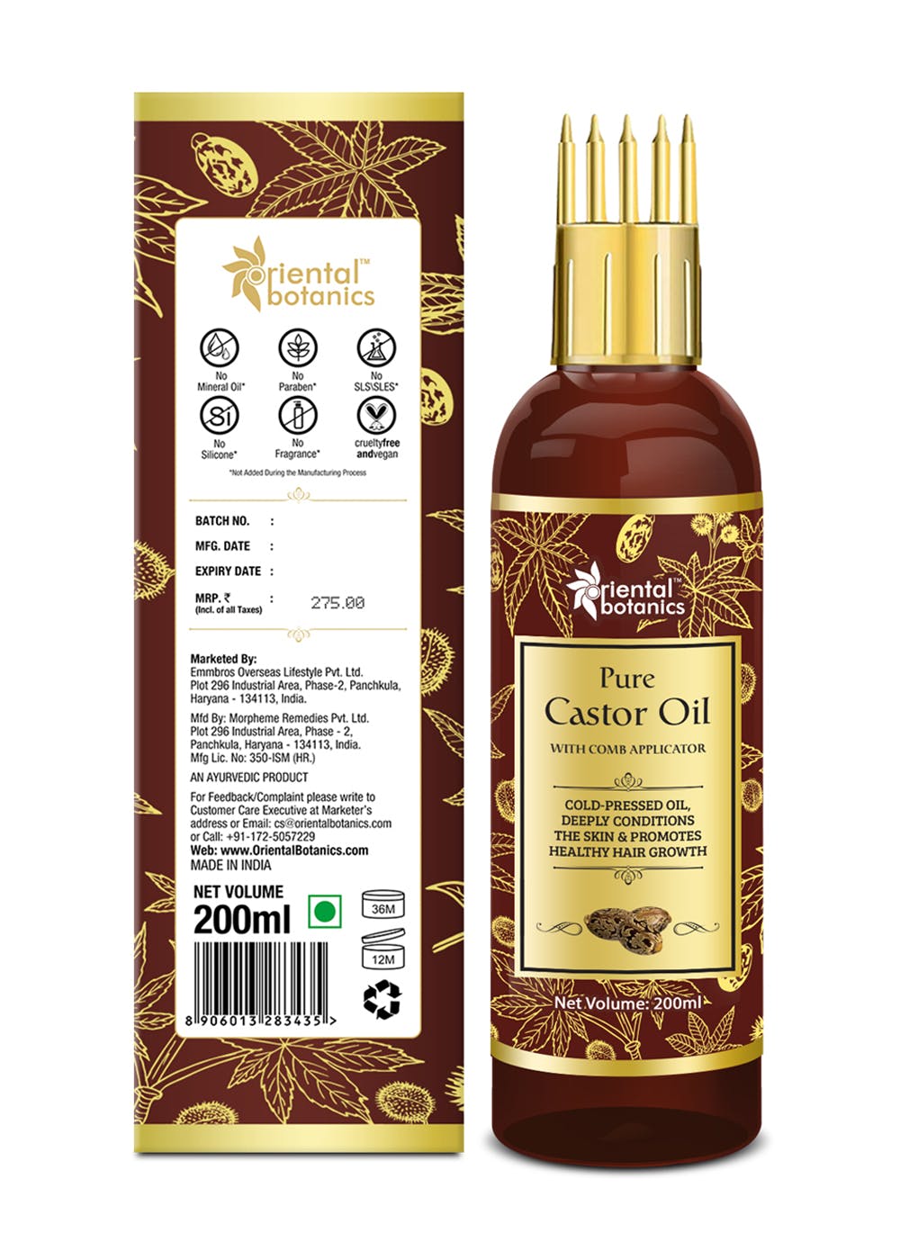 Get Castor Oil for Eyelashes, Hair and Skin Care - 200ml at ₹ 275 | LBB Shop