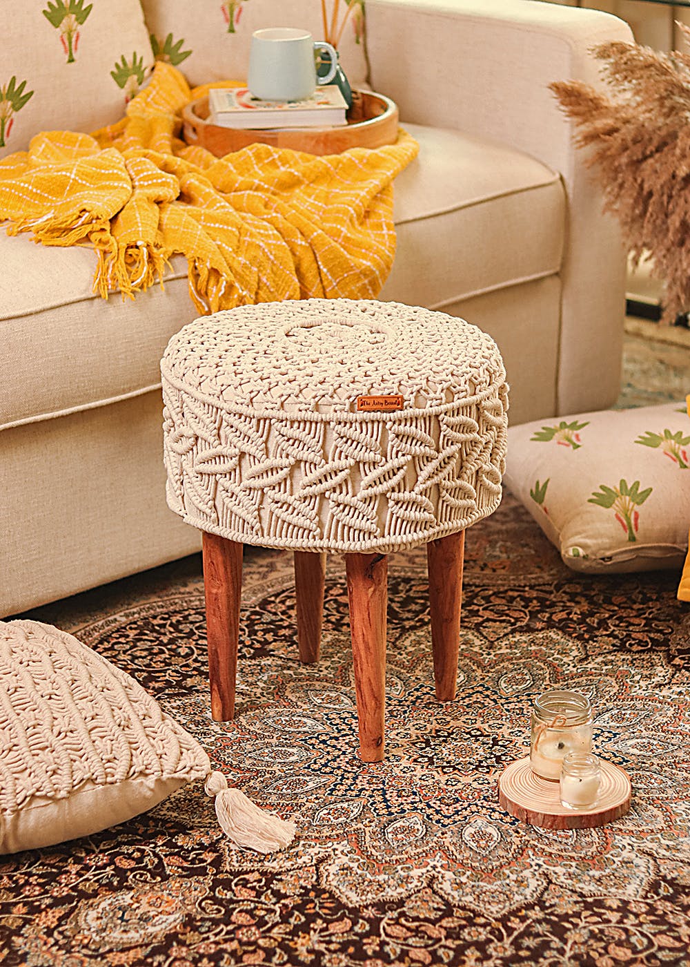 Boho best sale stool chair