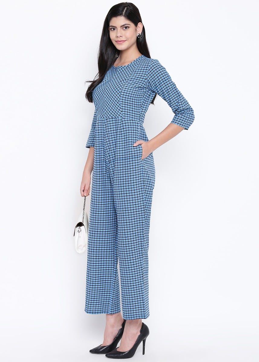 chequered jumpsuit